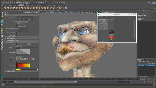 12. Blend Shapes en Maya 2016.