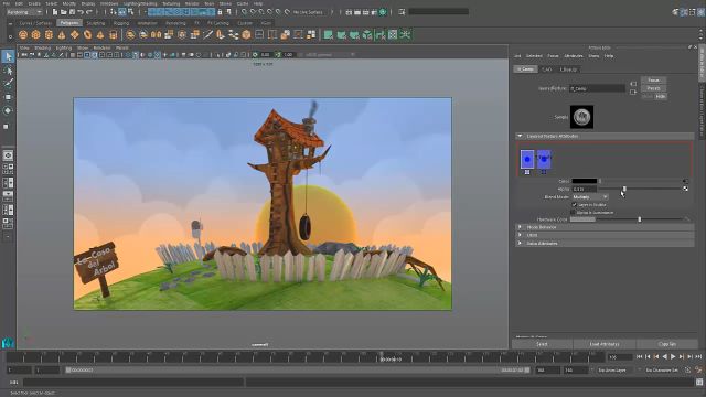75. Composición en Maya.