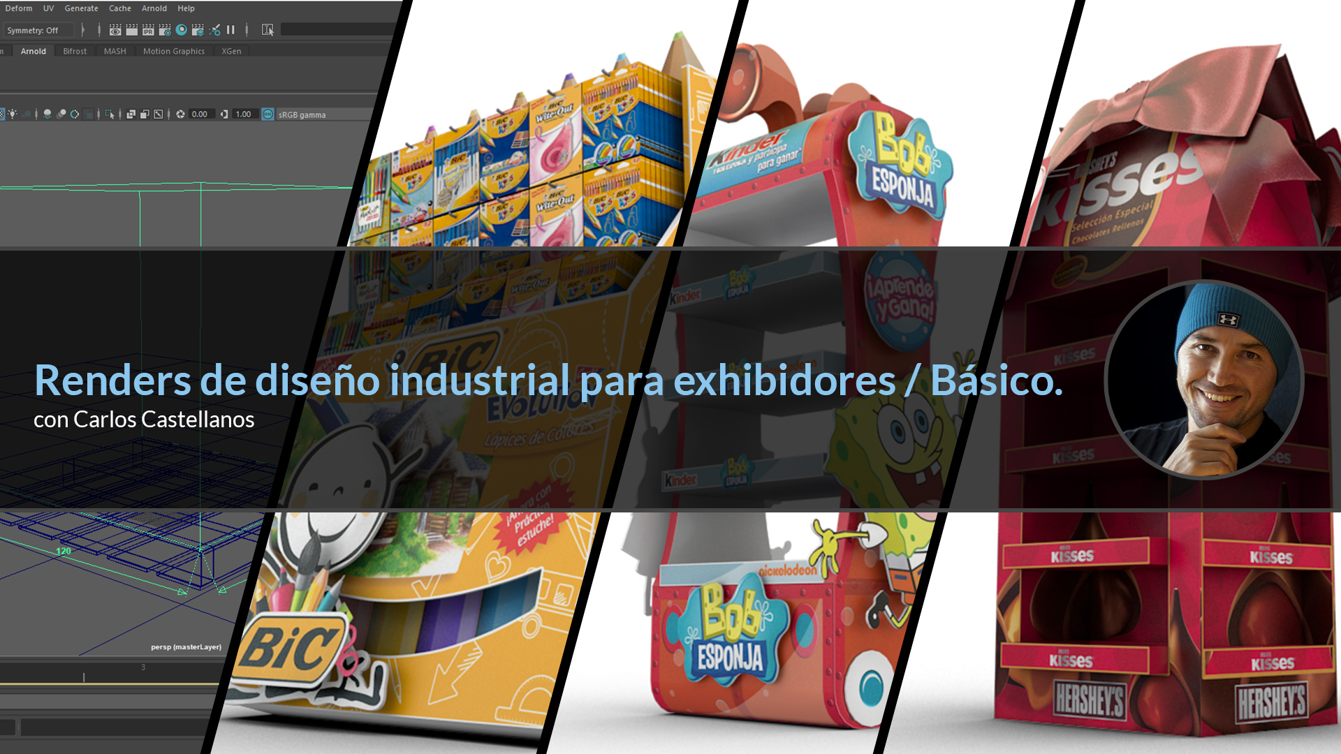 Renders de diseño industrial para exhibidores / Básico