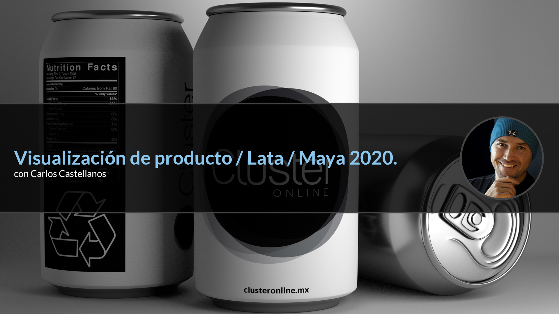 Visualización de producto / Lata / Maya 2020