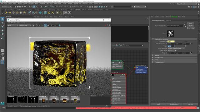 05. Hielo, render stats y cámara.