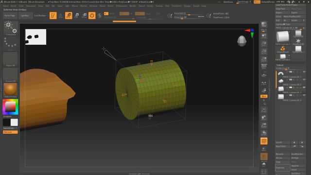 14. Modificadores en el gizmo 3D.