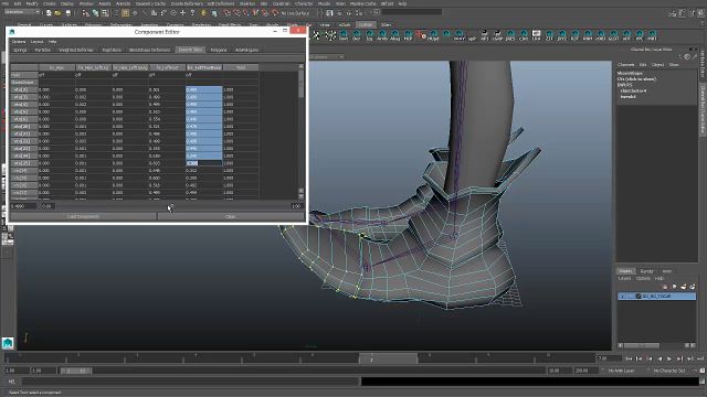 22. Cómo editar los pesos en Maya (Sking Weights).